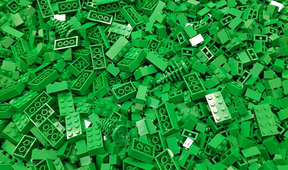 Nagy játszóház zöld kockákkal  - kép 1